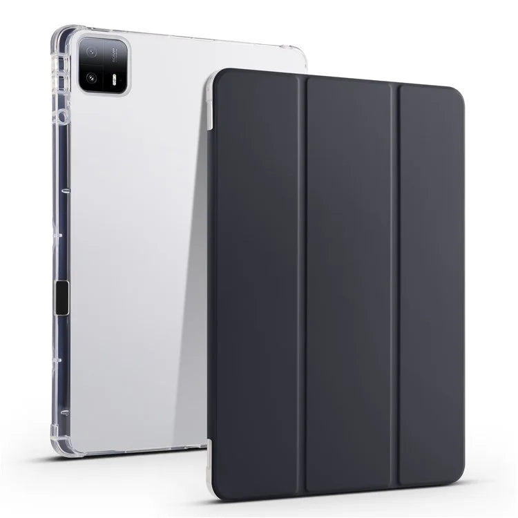 For Xiaomi Pad 6 Max 14 Case Tri-fold Stand Clear Back Tablet Cover with Pen Slot