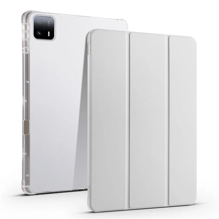 For Xiaomi Pad 6 Max 14 Case Tri-fold Stand Clear Back Tablet Cover with Pen Slot