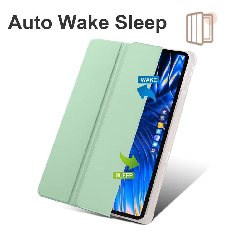 For Xiaomi Pad 6 Max 14 Case Tri-fold Stand Clear Back Tablet Cover with Pen Slot