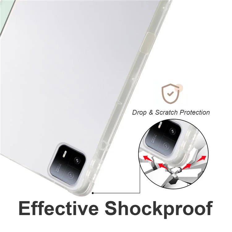 For Xiaomi Pad 6 Max 14 Case Tri-fold Stand Clear Back Tablet Cover with Pen Slot