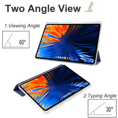 For Xiaomi Pad 6 Max 14 Case Tri-fold Stand Clear Back Tablet Cover with Pen Slot
