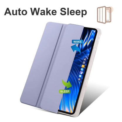 For Xiaomi Pad 6 Max 14 Case Tri-fold Stand Clear Back Tablet Cover with Pen Slot