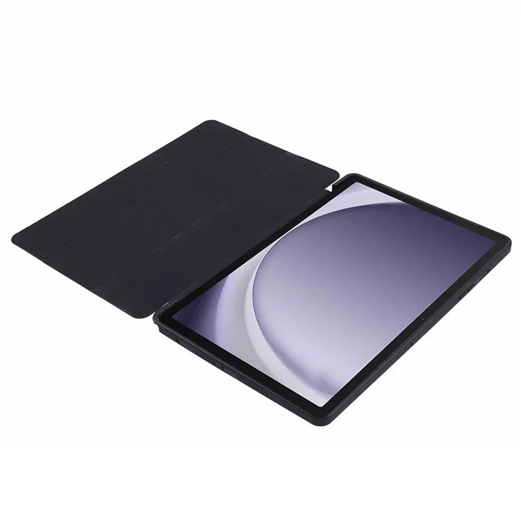 For Samsung Galaxy Tab A9 Tri-fold Stand Cover PU Leather Honeycomb Texture Tablet Case