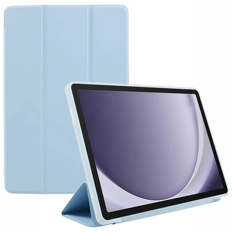 For Samsung Galaxy Tab A9 Tri-fold Stand Cover PU Leather Honeycomb Texture Tablet Case