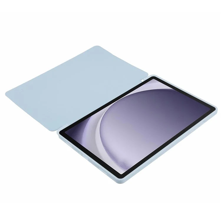 For Samsung Galaxy Tab A9 Tri-fold Stand Cover PU Leather Honeycomb Texture Tablet Case