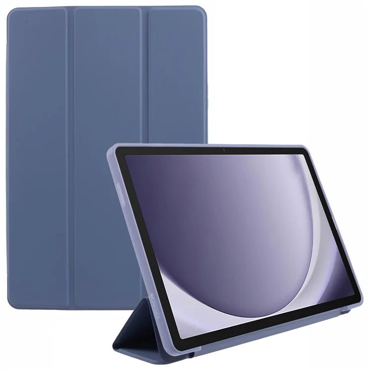 For Samsung Galaxy Tab A9 Tri-fold Stand Cover PU Leather Honeycomb Texture Tablet Case