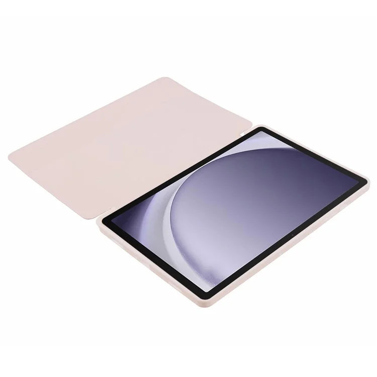 For Samsung Galaxy Tab A9 Tri-fold Stand Cover PU Leather Honeycomb Texture Tablet Case