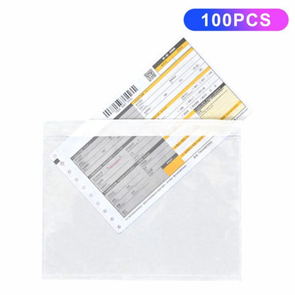100Pcs 13x9cm Clear Mailing Bags Self Seal Posting Envelopes Packing Storage Back Bags
