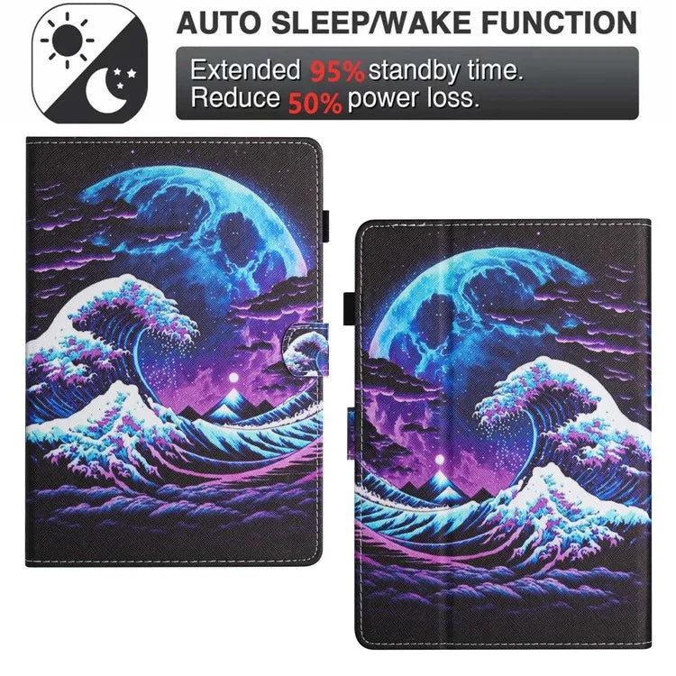 Universal 8-inch Tablet Leather Case Pattern Printing Card Holder Cover