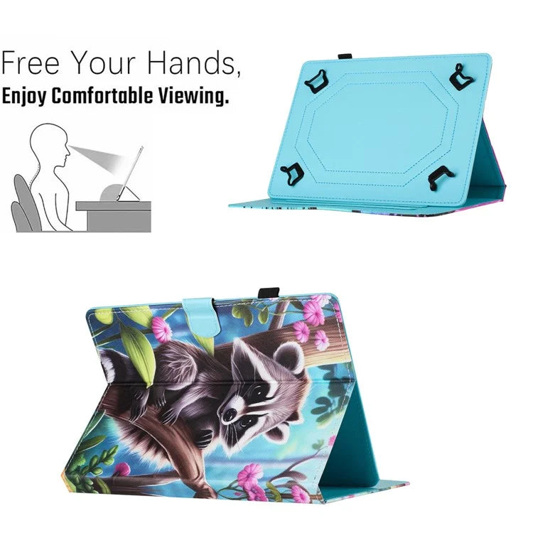 Universal 8-inch Tablet Leather Case Pattern Printing Card Holder Cover