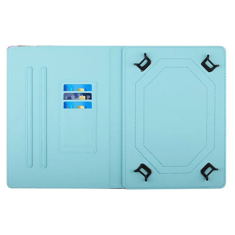 Universal 8-inch Tablet Leather Case Pattern Printing Card Holder Cover