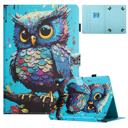 Universal 10-inch Tablet Case Pattern Printing Stand Card Holder Leather Cover