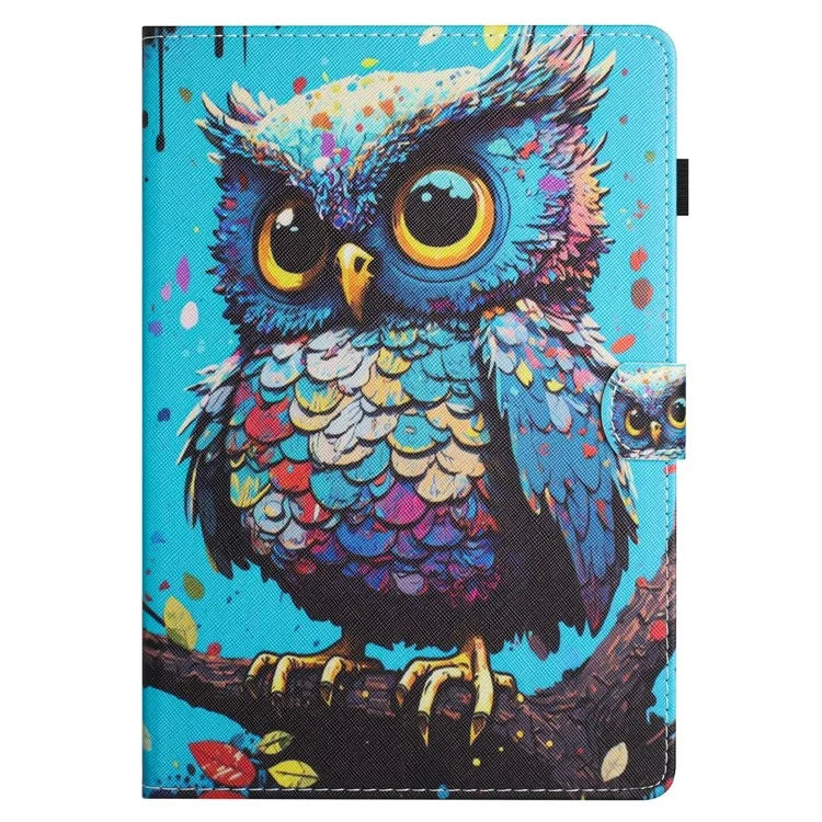 Universal 10-inch Tablet Case Pattern Printing Stand Card Holder Leather Cover