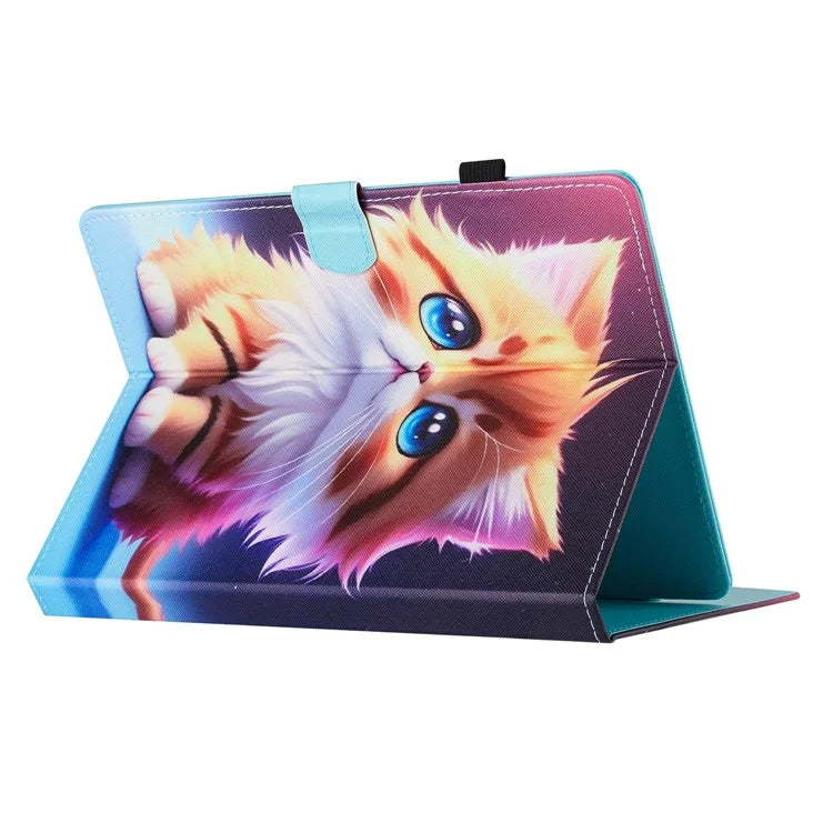 Universal 10-inch Tablet Case Pattern Printing Stand Card Holder Leather Cover