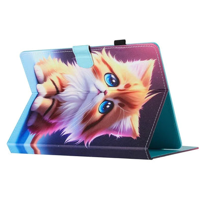 Universal 10-inch Tablet Case Pattern Printing Stand Card Holder Leather Cover