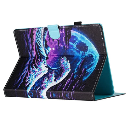 Universal 10-inch Tablet Case Pattern Printing Stand Card Holder Leather Cover