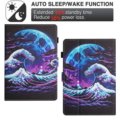 Universal 10-inch Tablet Case Pattern Printing Stand Card Holder Leather Cover