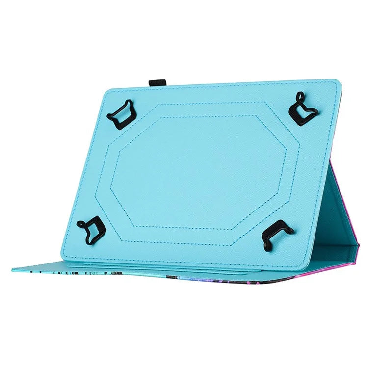 Universal 10-inch Tablet Case Pattern Printing Stand Card Holder Leather Cover