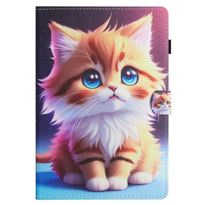 For Samsung Galaxy Tab A9 Case Pattern Printing Card Holder PU Leather Cover