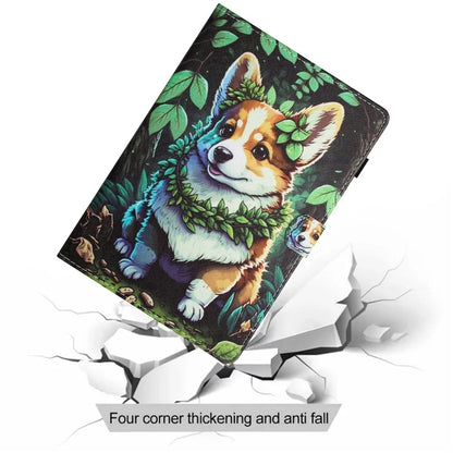 For Samsung Galaxy Tab A9 Case Pattern Printing Card Holder PU Leather Cover