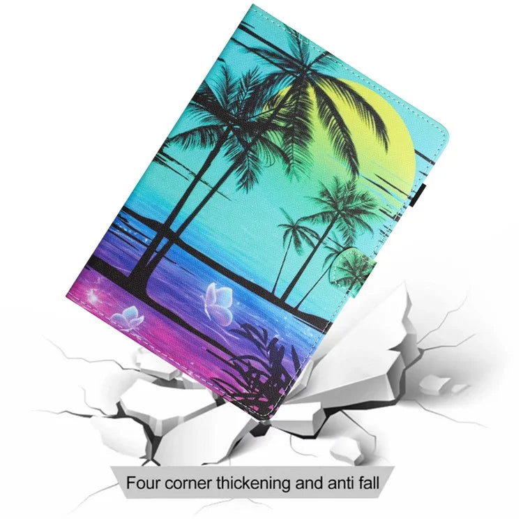 For Samsung Galaxy Tab A9+ Case Pattern Printing Stitching Leather Tablet Cover