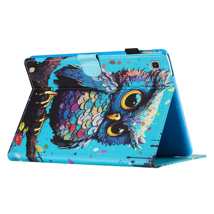 For Samsung Galaxy Tab S5e T720 / T725 Case Pattern Printing Card Holder Tablet Cover