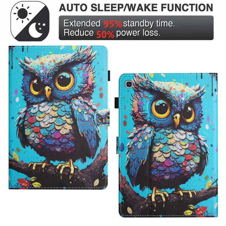 For Samsung Galaxy Tab S5e T720 / T725 Case Pattern Printing Card Holder Tablet Cover