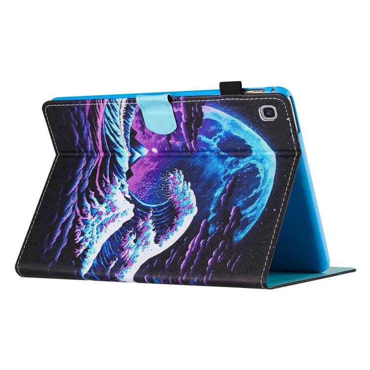 For Samsung Galaxy Tab S5e T720 / T725 Case Pattern Printing Card Holder Tablet Cover