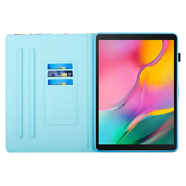 For Samsung Galaxy Tab S5e T720 / T725 Case Pattern Printing Card Holder Tablet Cover
