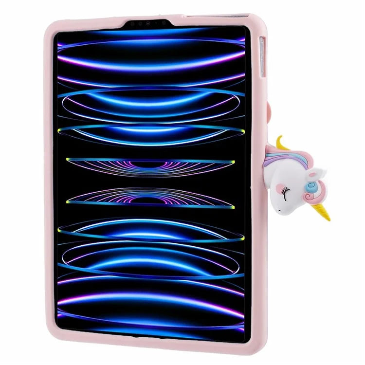 For iPad Air (2020) / (2022) / iPad Pro 11 (2020) / (2021) / (2022) Kickstand Case Cartoon Horse Anti-drop Tablet Cover