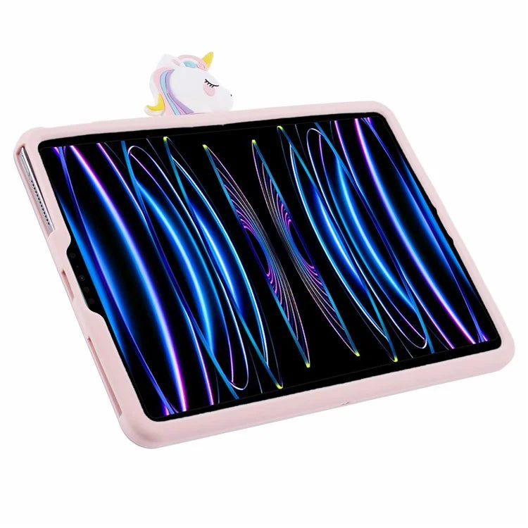 For iPad Air (2020) / (2022) / iPad Pro 11 (2020) / (2021) / (2022) Kickstand Case Cartoon Horse Anti-drop Tablet Cover