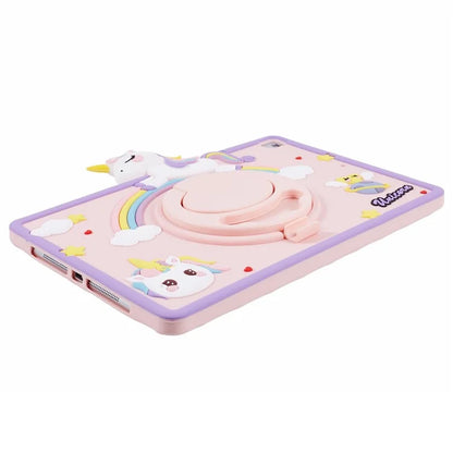 For iPad 9.7-inch (2017) / (2018) / iPad Air (2013) / Air 2 Case Cartoon Horse Design Tablet Kickstand Cover