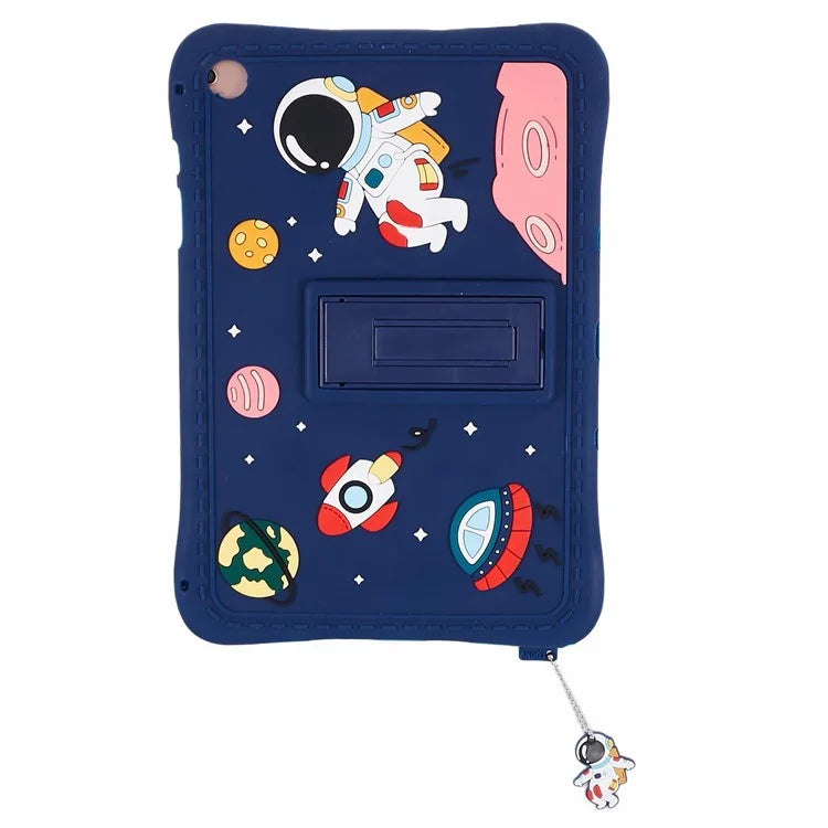 For Samsung Galaxy Tab A9+ Case Astronaut Design Silicone + PC Tablet Kickstand Cover