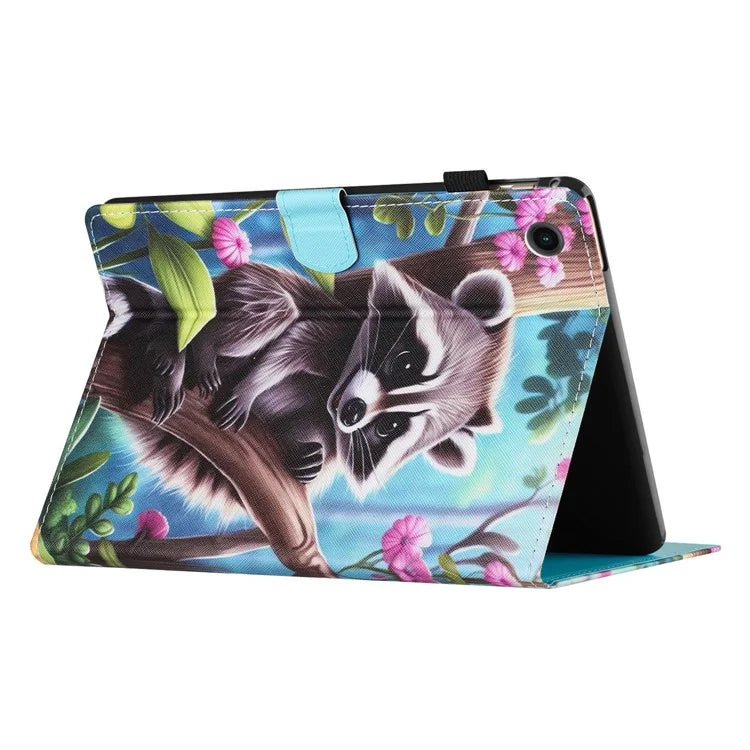 For Lenovo Tab M10 Plus X606F Case Stitching Pattern Printing Stand Tablet Cover