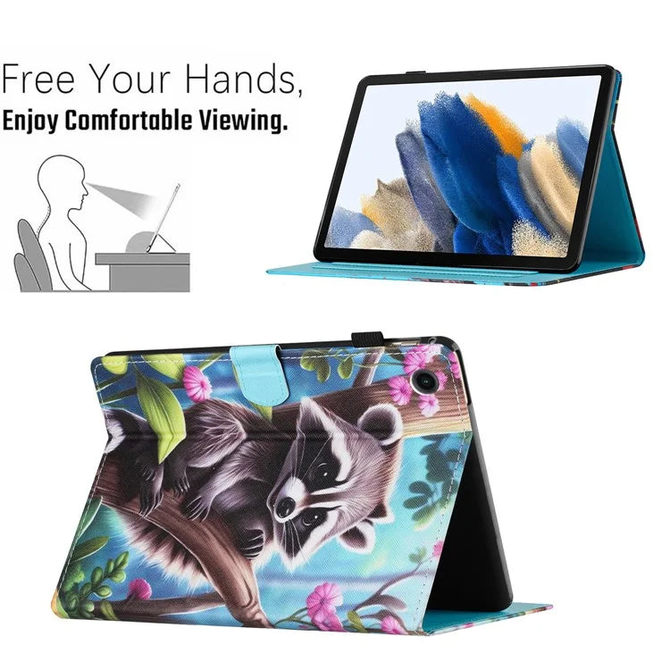 For Lenovo Tab M10 Plus X606F Case Stitching Pattern Printing Stand Tablet Cover