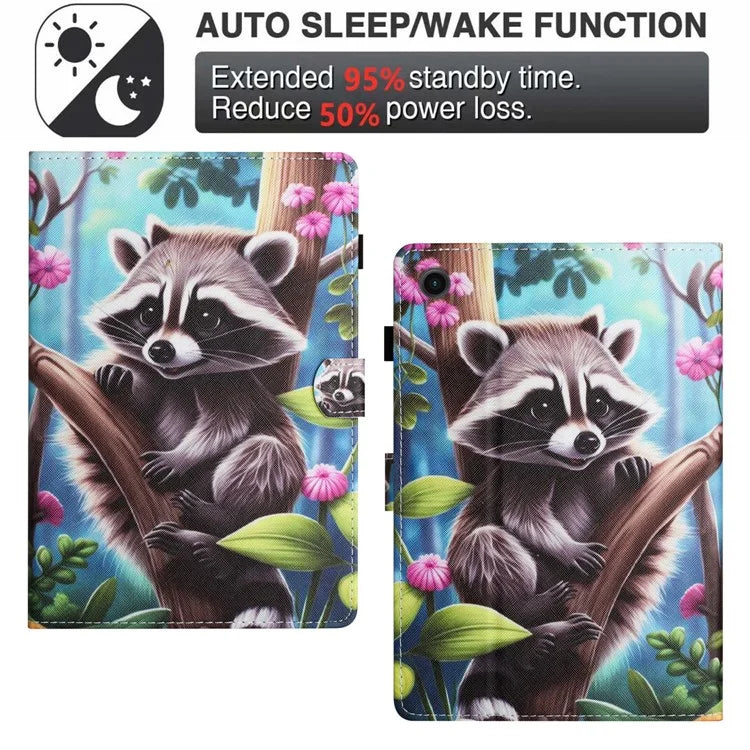 For Lenovo Tab M10 Plus X606F Case Stitching Pattern Printing Stand Tablet Cover