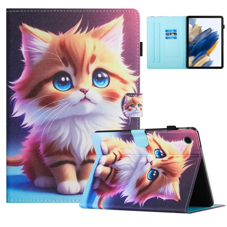 For Lenovo Tab M10 Plus X606F Case Stitching Pattern Printing Stand Tablet Cover