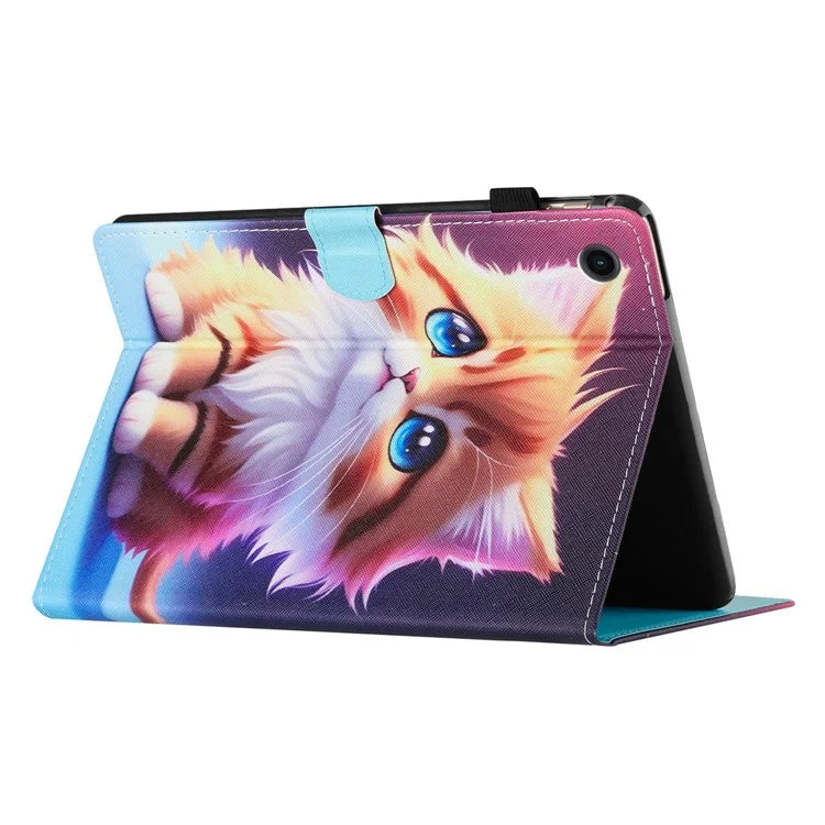 For Lenovo Tab M10 Plus X606F Case Stitching Pattern Printing Stand Tablet Cover