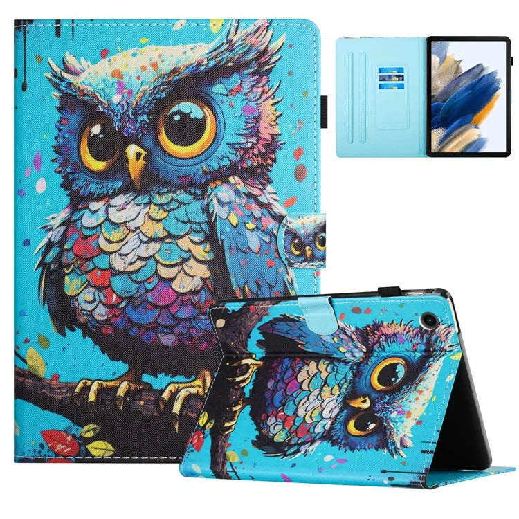 For Lenovo Tab M10 Plus X606F Case Stitching Pattern Printing Stand Tablet Cover