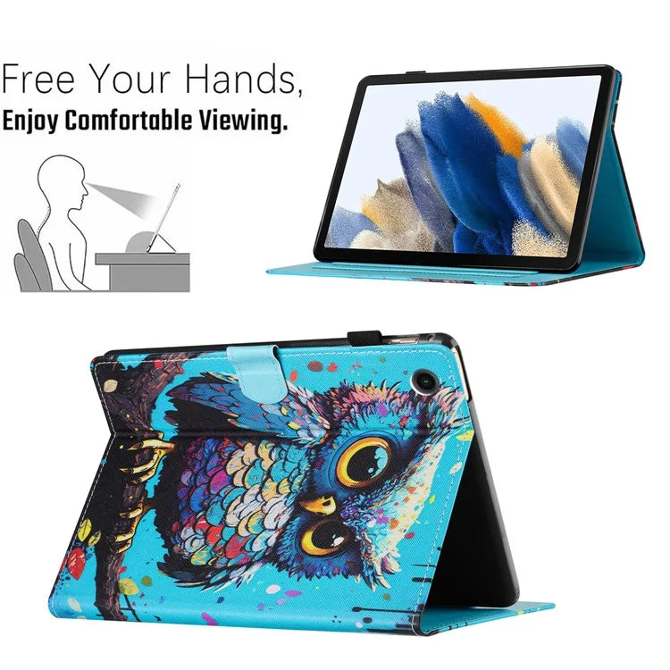 For Lenovo Tab M10 Plus X606F Case Stitching Pattern Printing Stand Tablet Cover