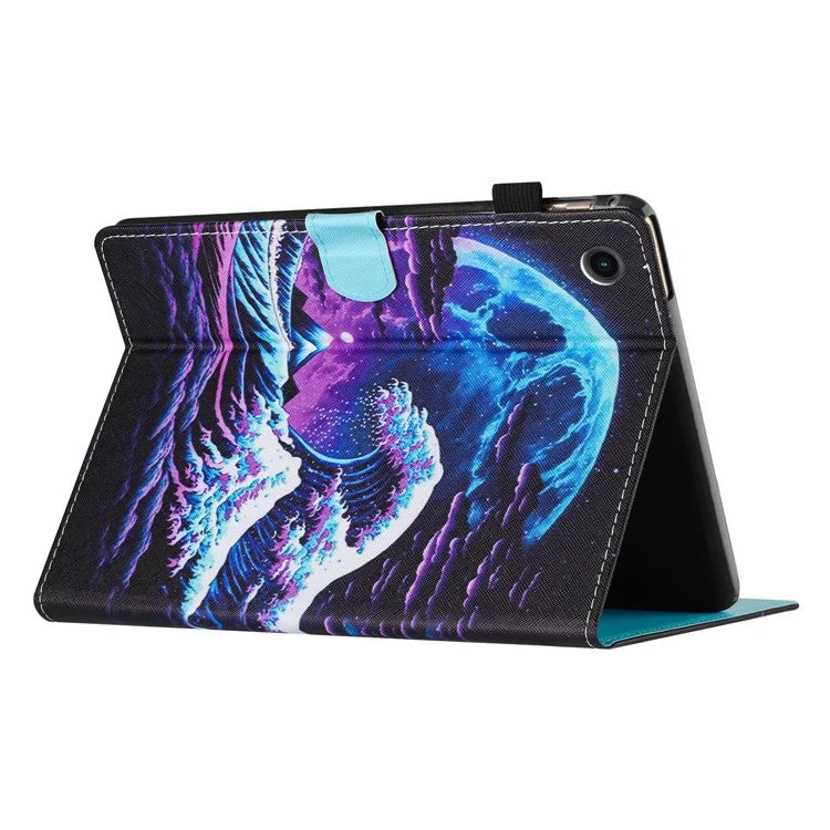 For Lenovo Tab M10 Plus X606F Case Stitching Pattern Printing Stand Tablet Cover