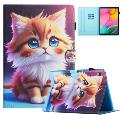 For Samsung Galaxy Tab S6 Lite (2024) / S6 Lite (2022) / S6 Lite (2020) SM-P610 P615 Leather Case Card Slots Tablet Stand Cover
