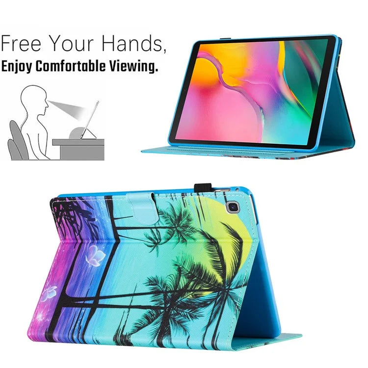 For Samsung Galaxy Tab S6 Lite (2024) / S6 Lite (2022) / S6 Lite (2020) SM-P610 P615 Leather Case Card Slots Tablet Stand Cover