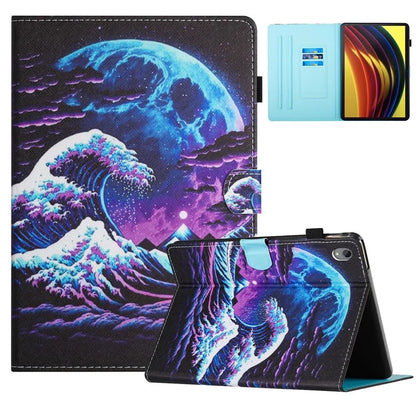 For Lenovo Tab P11 J606F Case Pattern Printing Tablet Cover with Card Slots