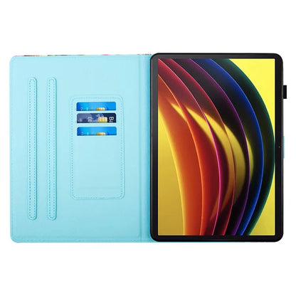 For Lenovo Tab P11 J606F Case Pattern Printing Tablet Cover with Card Slots
