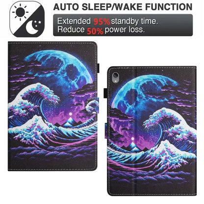 For Lenovo Tab P11 J606F Case Pattern Printing Tablet Cover with Card Slots