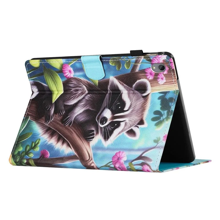 For Lenovo Tab P11 J606F Case Pattern Printing Tablet Cover with Card Slots