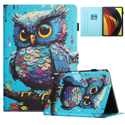 For Lenovo Tab P11 J606F Case Pattern Printing Tablet Cover with Card Slots