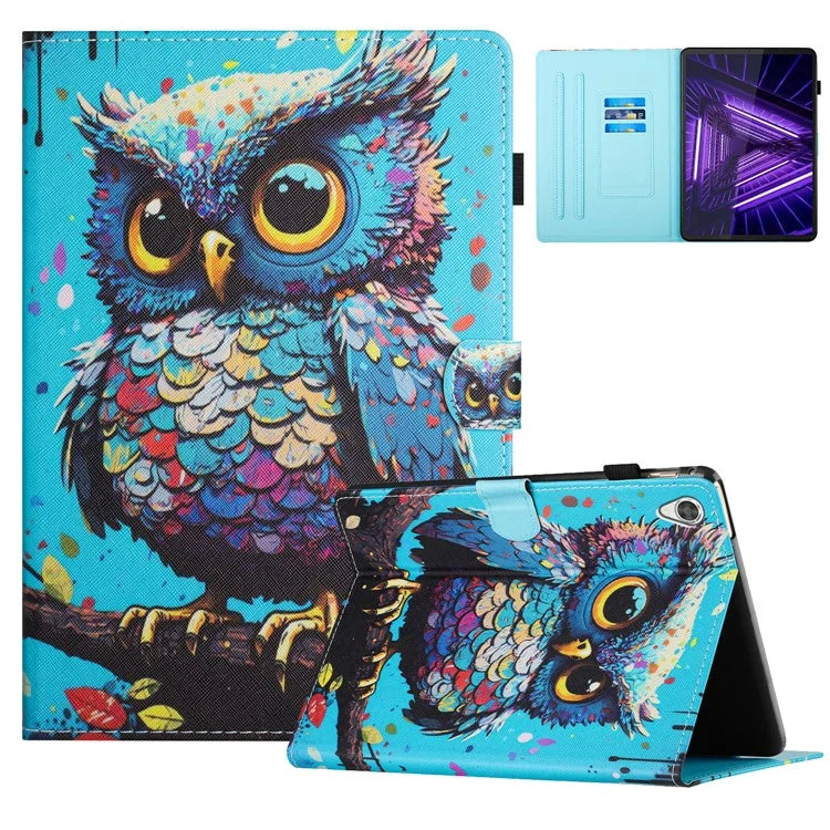For Lenovo Tab M10 HD Gen 2 X306X Case Pattern Printing PU Leather Tablet Protective Cover