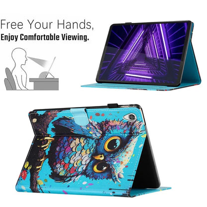 For Lenovo Tab M10 HD Gen 2 X306X Case Pattern Printing PU Leather Tablet Protective Cover